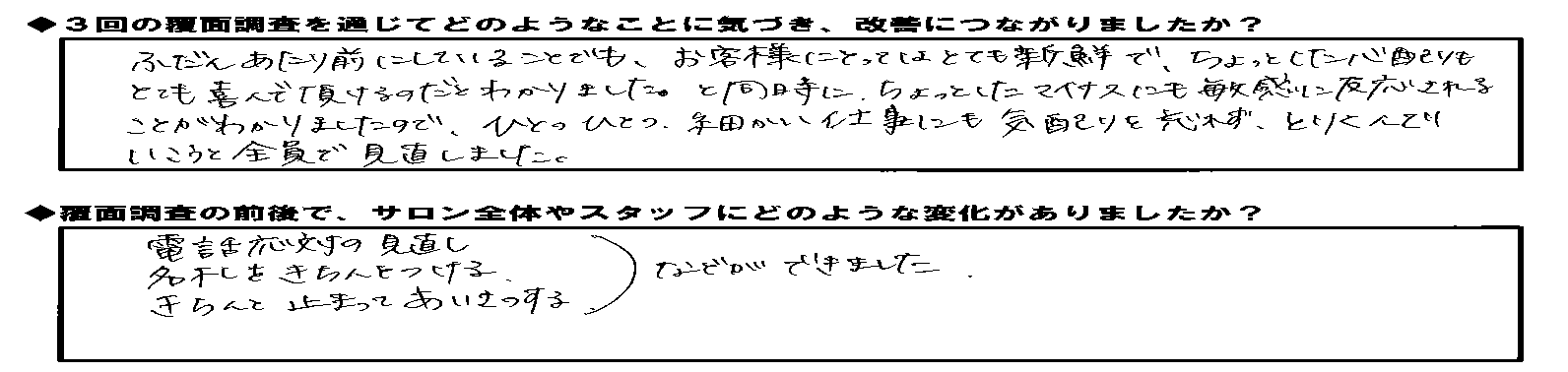 エスグラ参加エステサロンの声