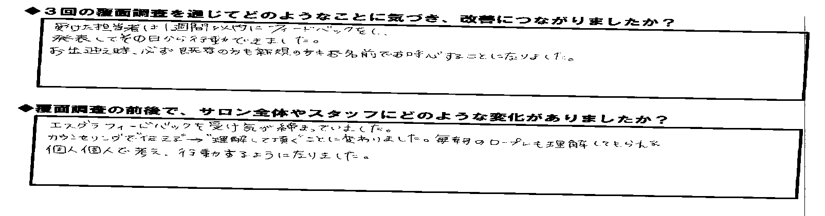 エスグラ参加エステサロンの声