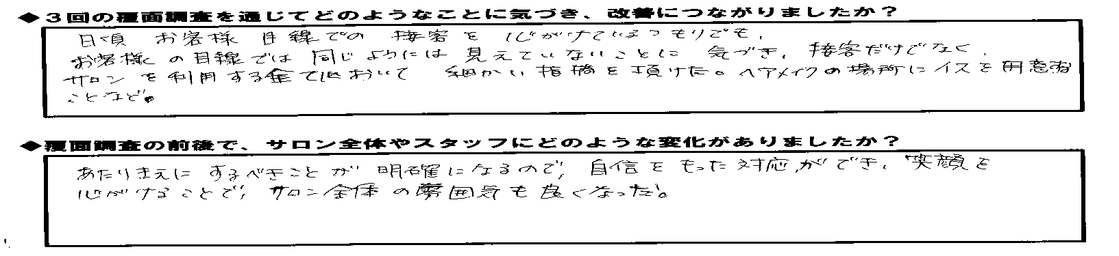 エスグラ参加エステサロンの声