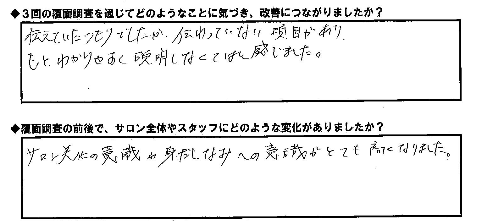 エスグラ参加エステサロンの声