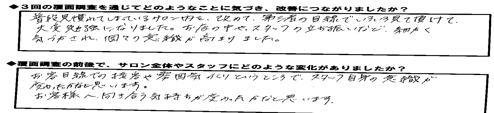 エスグラ参加エステサロンの声