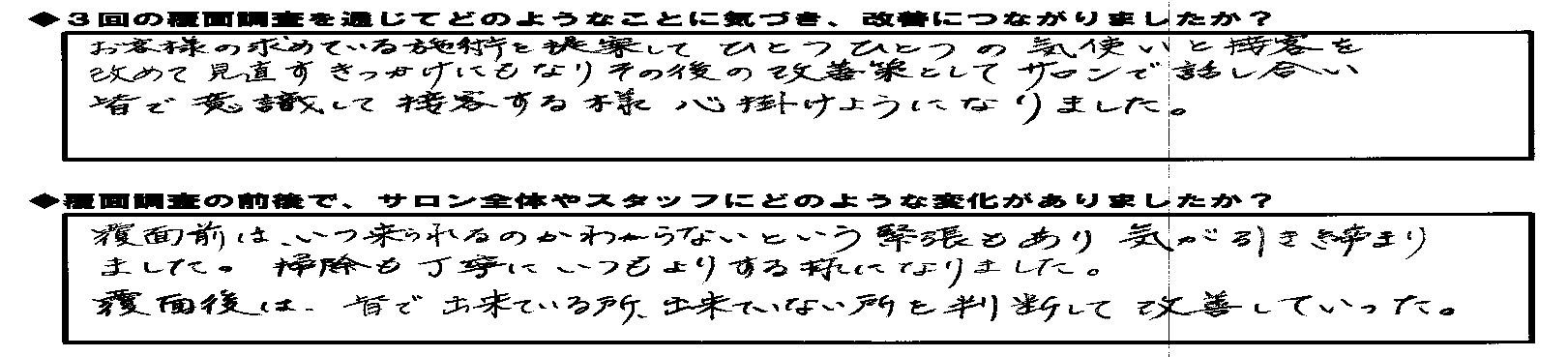 エスグラ参加エステサロンの声