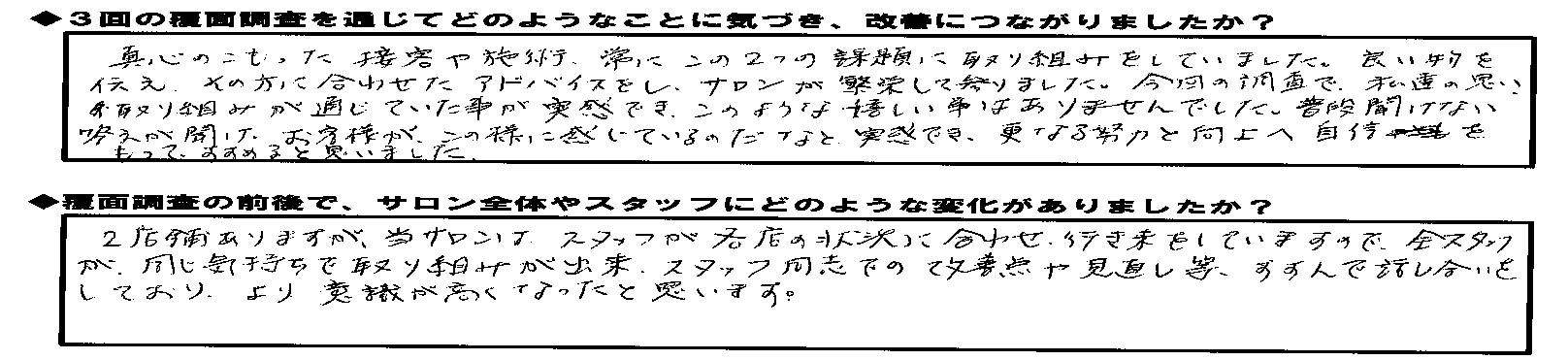 エスグラ参加エステサロンの声