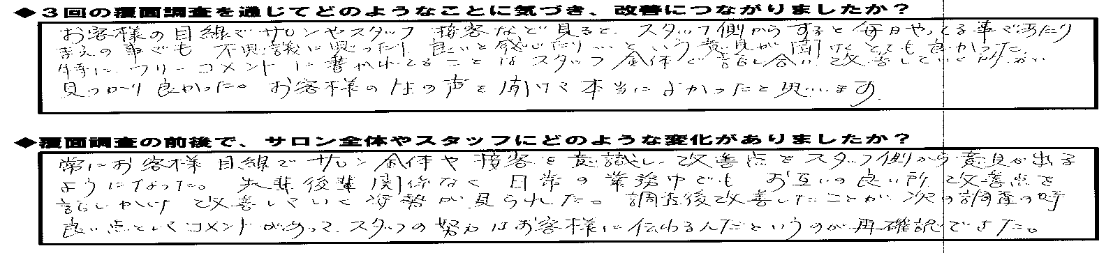 エスグラ参加エステサロンの声