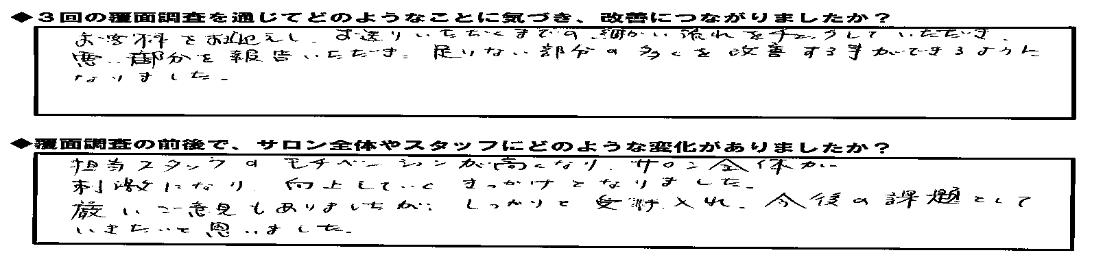 エスグラ参加エステサロンの声