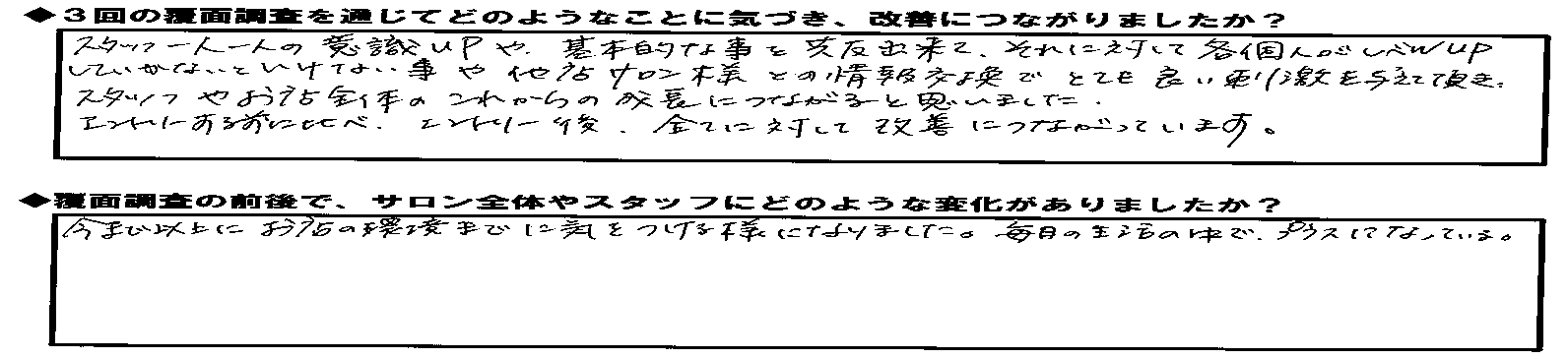 エスグラ参加エステサロンの声