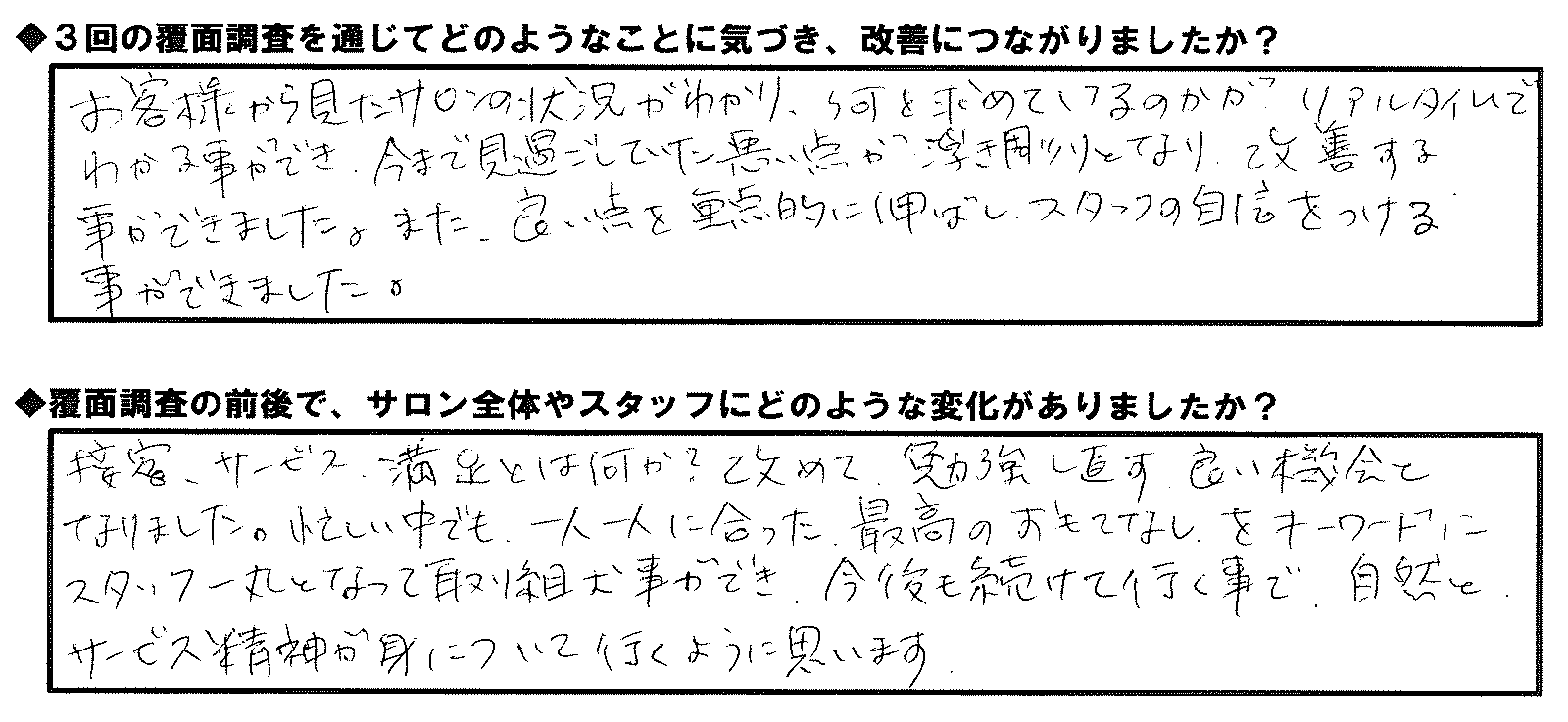 エスグラ参加エステサロンの声