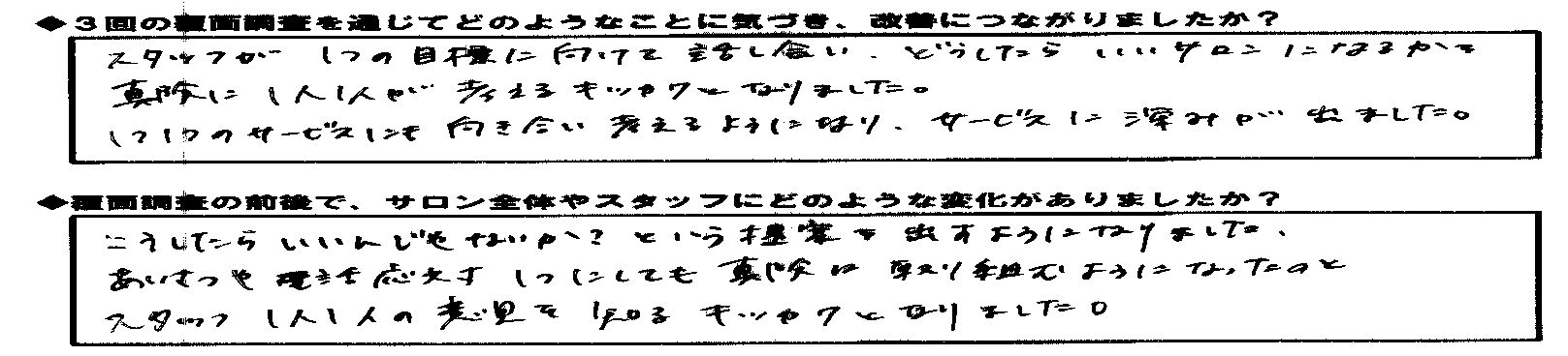 エスグラ参加エステサロンの声